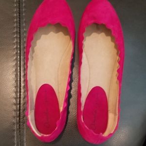 Amelia Grace Hot Pink Suede flats